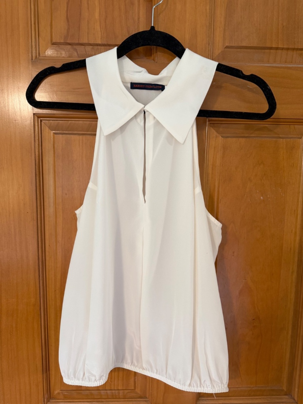 Harvey Faircloth sleeveless sexy silk top-lux minimalist-size 8